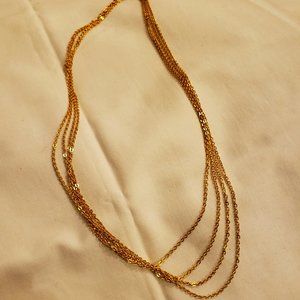 Draped gold necklace